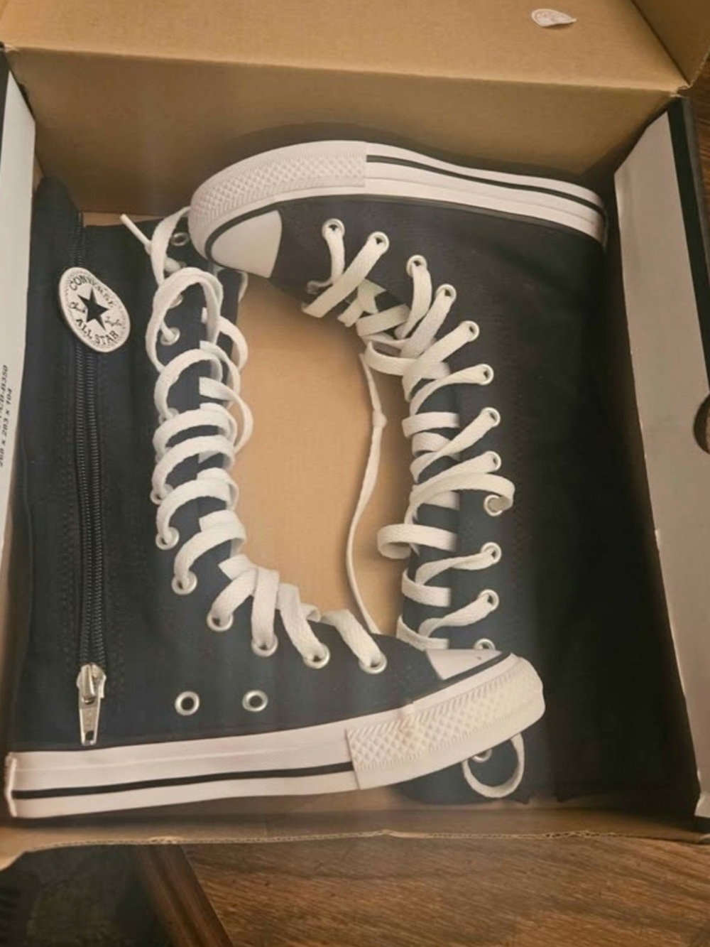 Converse Black High-Top Sneakers with White Trim